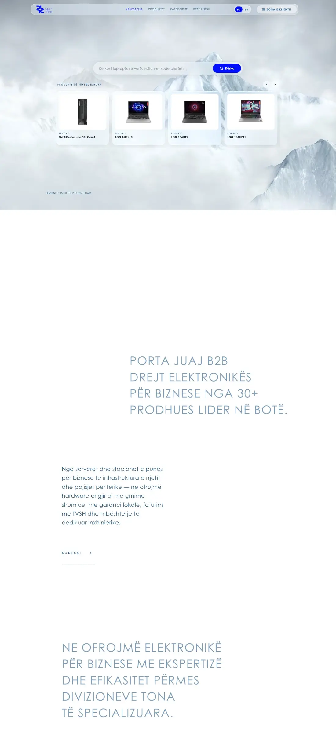 R&R Tech B2B website homepage